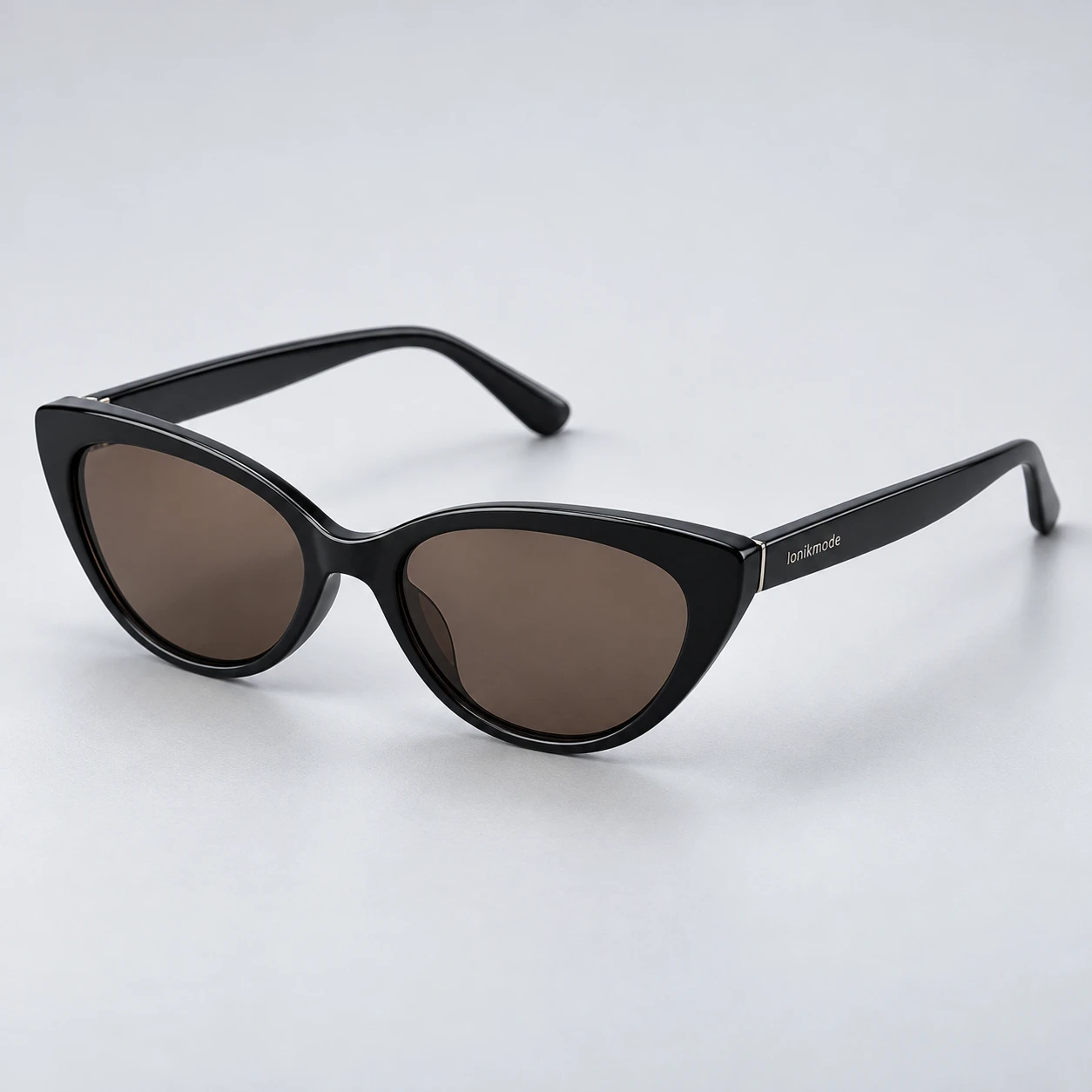 Pulse Cat-Eye, Black frame with brown gray lenses